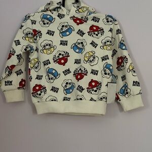 Paw Patrol Cream Hooded Kids Sweatshirt with Red, Blue & Yellow Character Prints